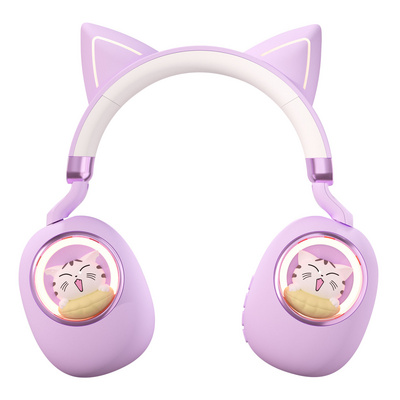 MS-B5 Cat Ear Headphones Earphone Cute Cat Ear Girl Gift Led Cat Ear Headphone Wireless Stereo Sound Headphones For Kid