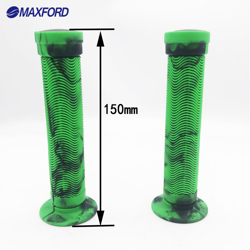 MAXFORD 150mm Bicycle Handle Grip Black-Green Non-Slip Bicycle Grips MTB Mountain Bike Handlebar Grip Bike Parts