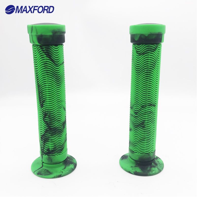 MAXFORD 150mm Bicycle Handle Grip Black-Green Non-Slip Bicycle Grips MTB Mountain Bike Handlebar Grip Bike Parts