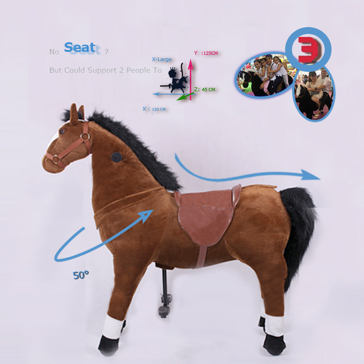 Animal scooter could walking as Electric stuffed animal adults can ride of amusement park ride