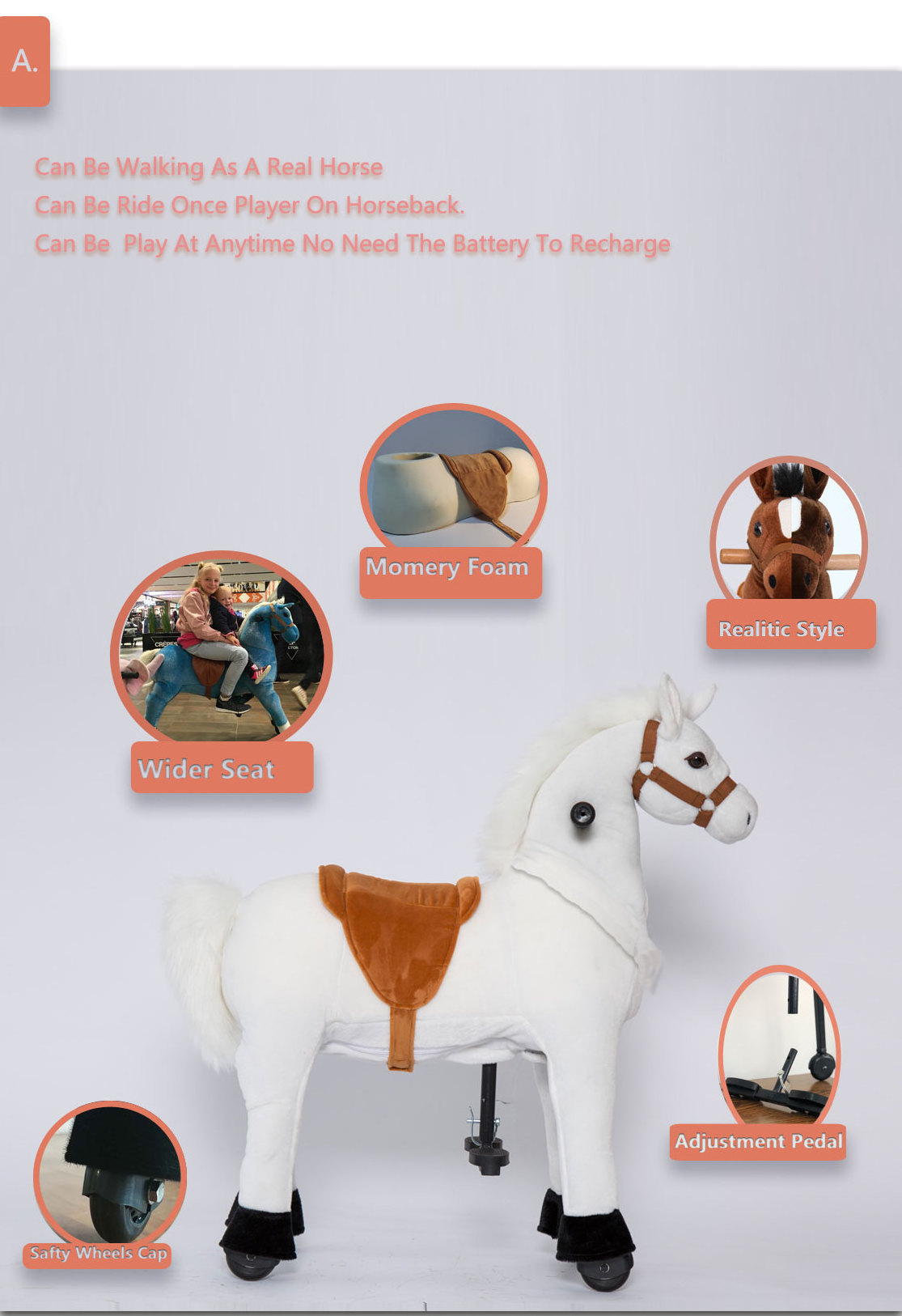 Large mechanical horse toy online