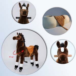 Large animal ride in shopping mall for all visitors, animatronic animal ride on toys walking as real horse