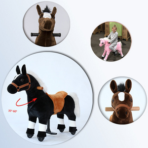 Ride on animal toys for personal use to kids, Plush horse riding of  ride on animal toy no need battery and corn operated