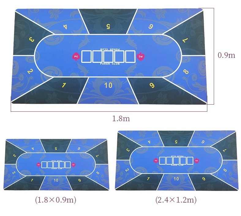 manufacture custom 1.8M waterproof professional poker table foldable poker table mat round