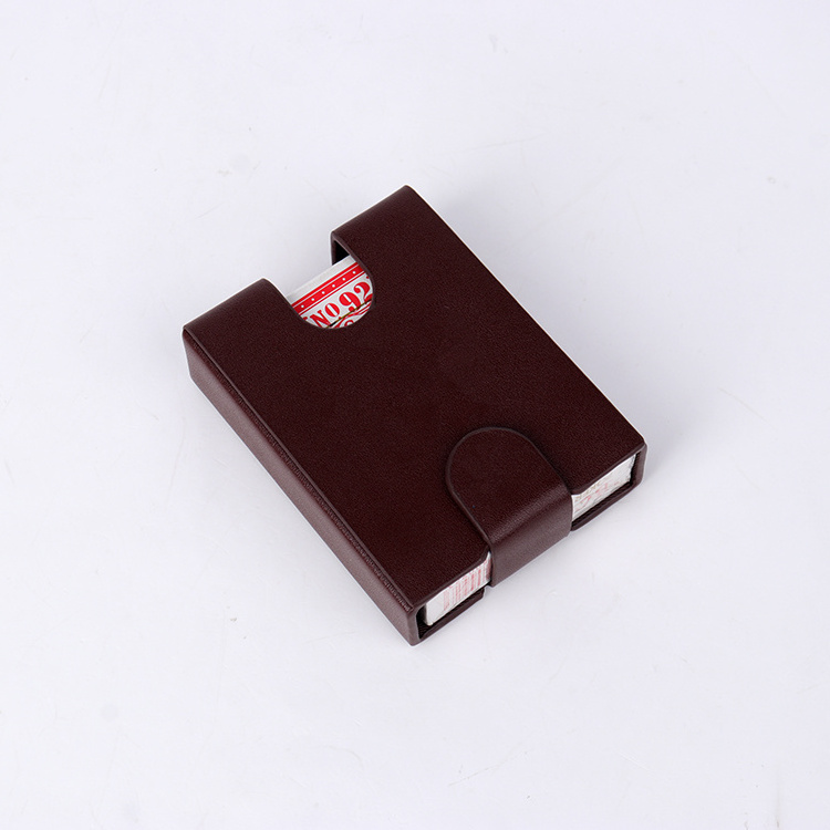 Simple Pu Leather Poker Game Holder Customized Gift Playing Cards Deck Packing Box