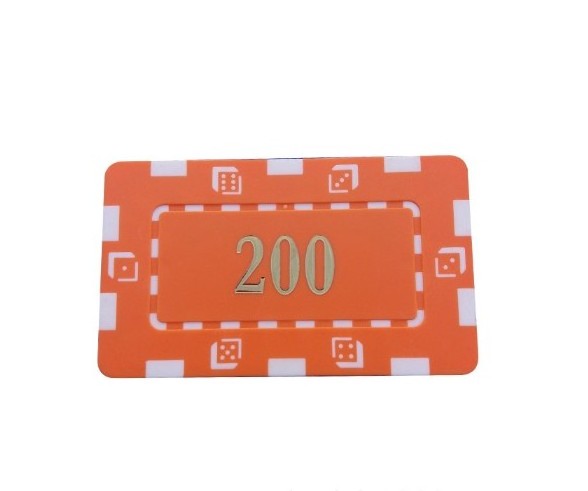 HCD high-end rectangular solid colored poker chips for casino