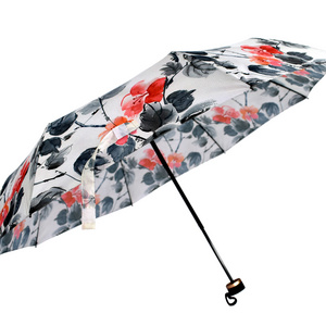 3 FOLD UMBRELLAS FOR LADY MINI FOLDING UMBRELLA PRETTY FULL PRINTING