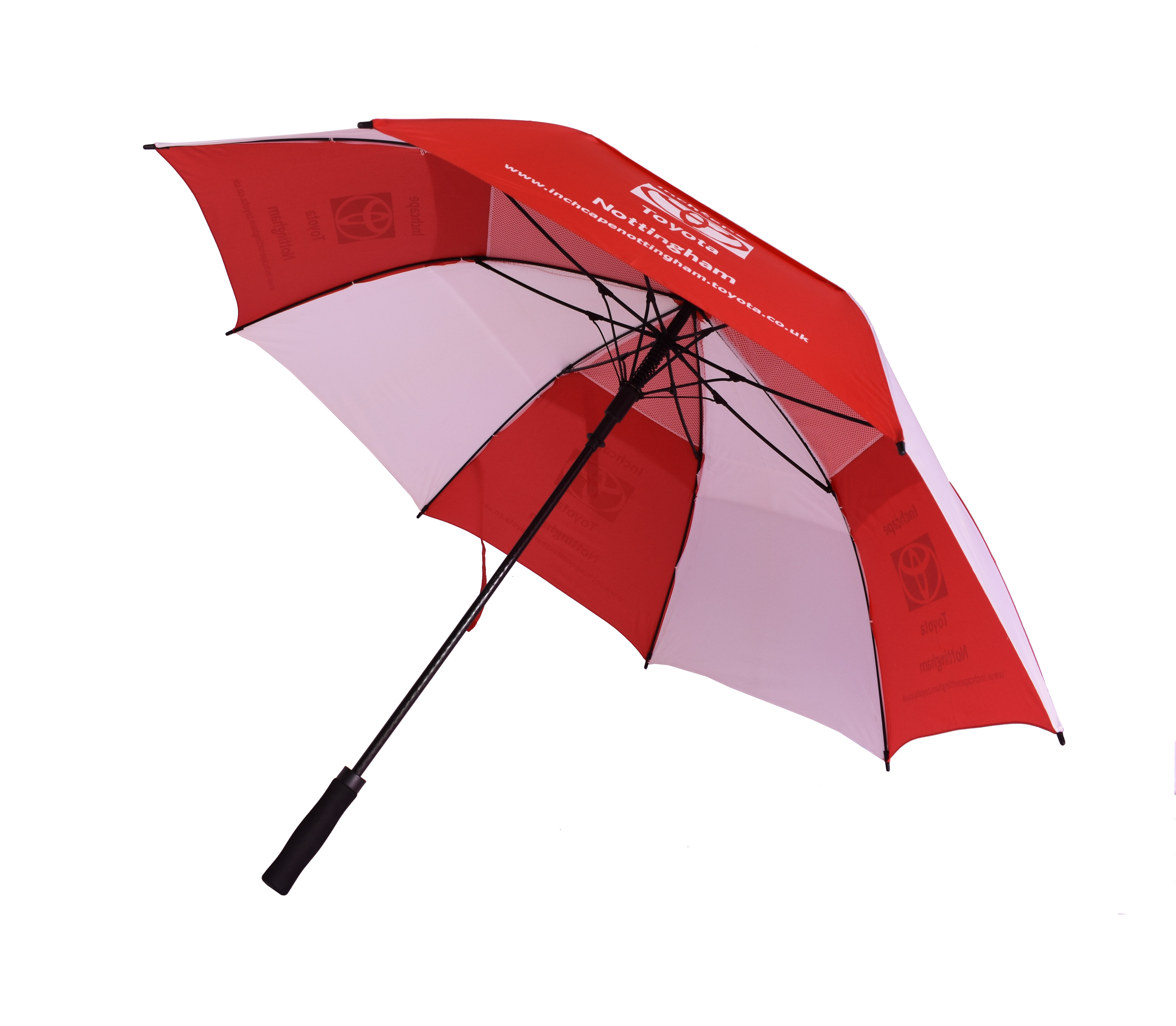 AUTO GOLF UMBRELLA VENTED WITH WHITE  AIRMESH  INSIDE