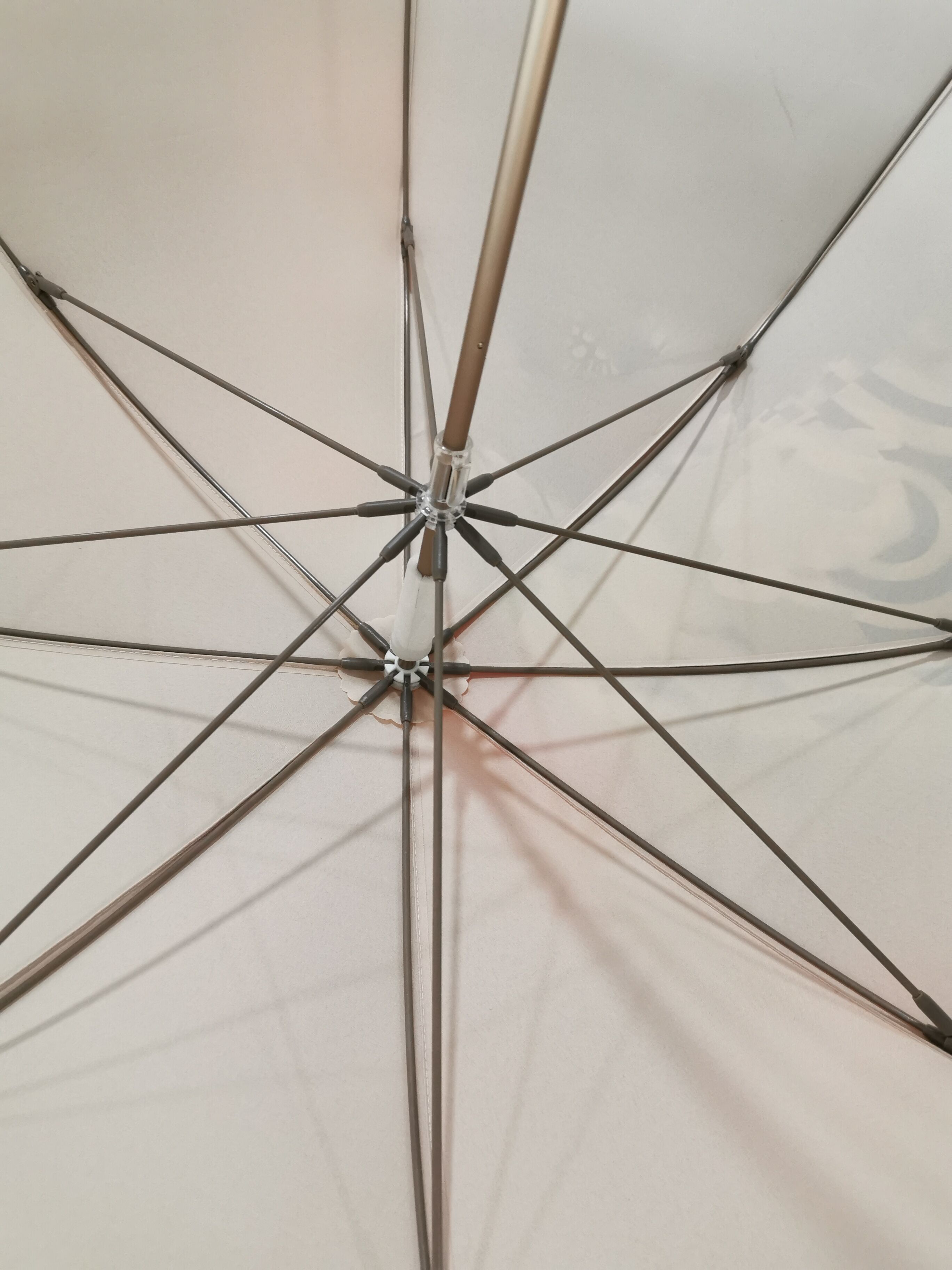 DOME UMBRELLA ROSE GLOD FRAME  BAMBOO HANDLE SUPER LIGHT