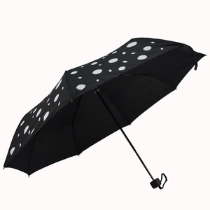 FOLDING UMBRELLAS WITH MAGIC COLOR CHANGING PONGEE FABRIC WINDPROOF