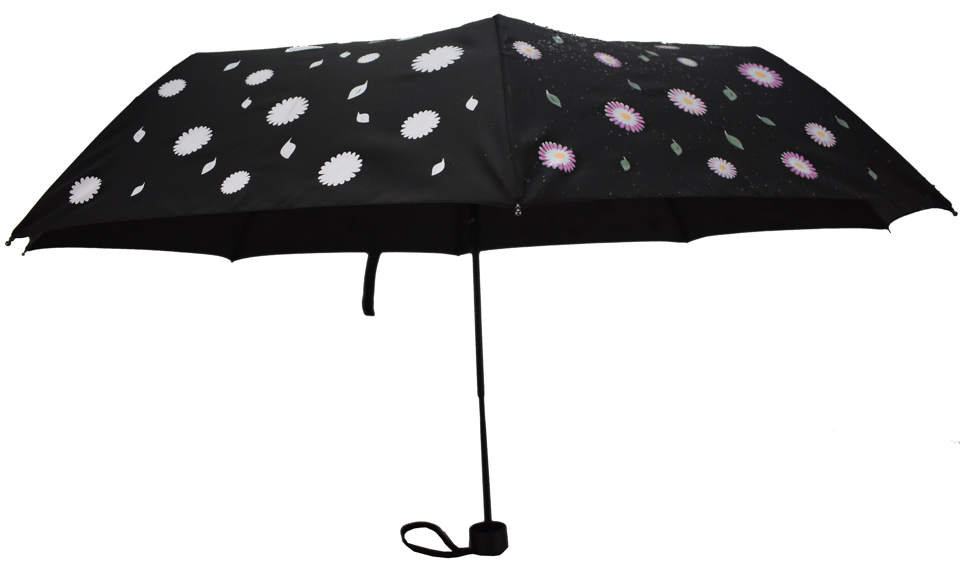 FOLDING UMBRELLAS WITH MAGIC COLOR CHANGING PONGEE FABRIC WINDPROOF