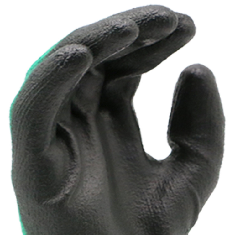 MaxiPact New Technology bamboo fiber fabric spandex pu palm coated New construction safety glove