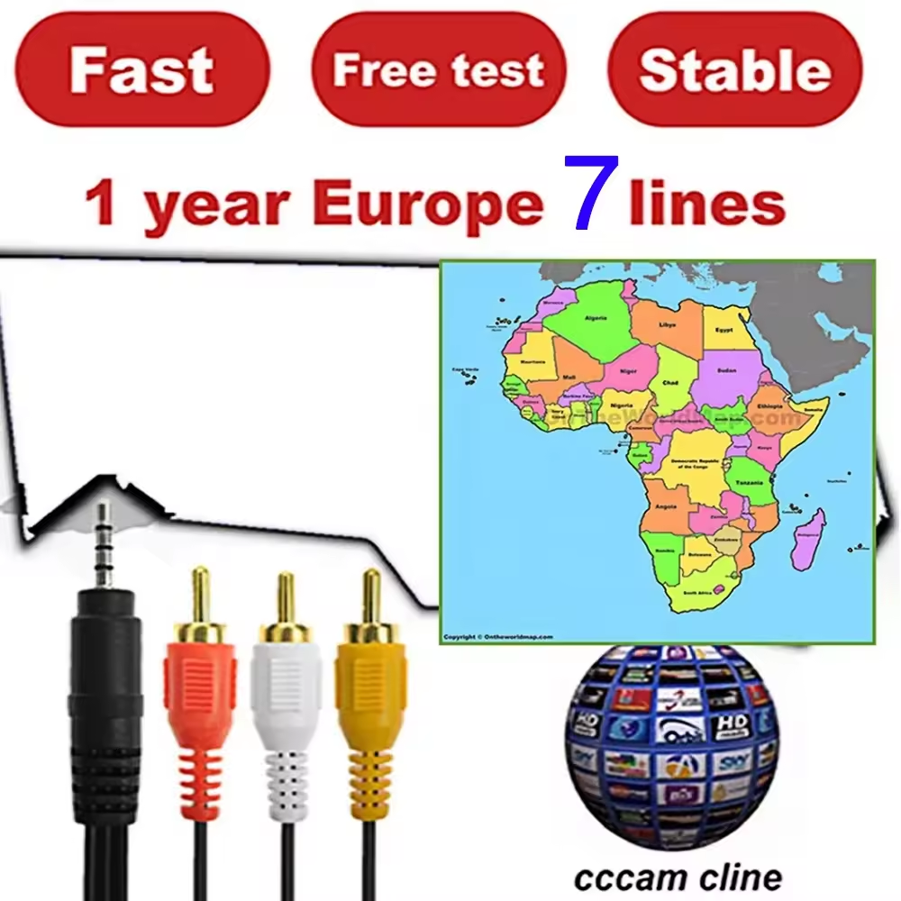 Fast Free Test CCCAM Cline 8 Lines DVB-S2 Europe Slovakia Germany Poland UK Italy Reteail Reseller Panel 24Hour Egygold 7 Lines