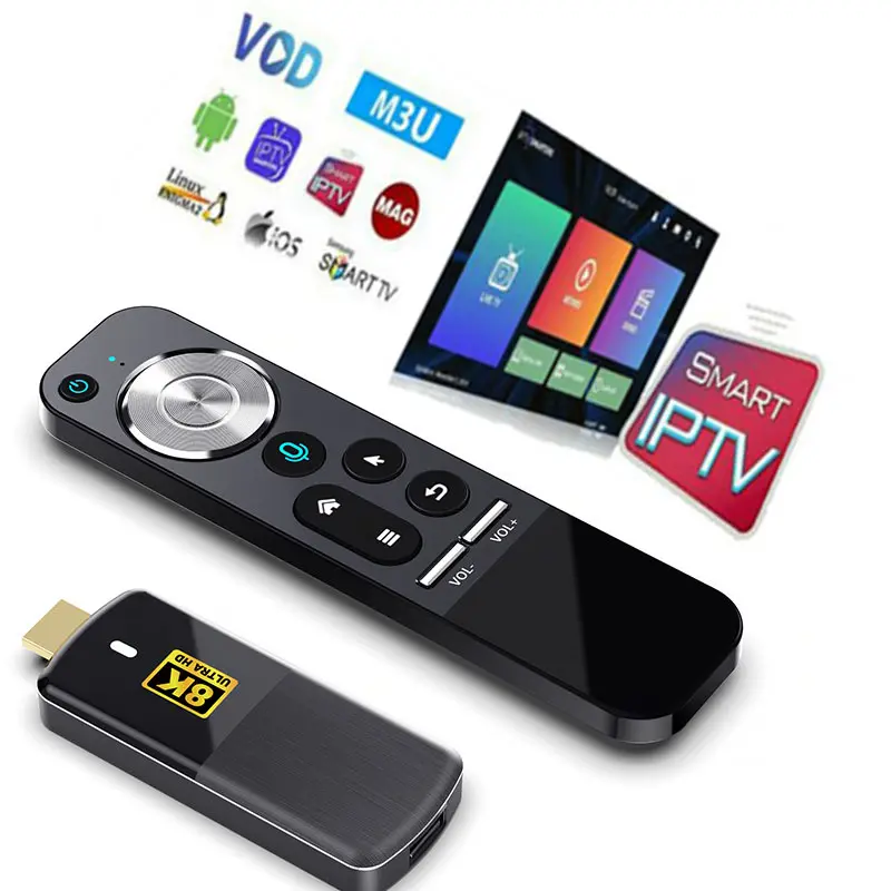 Hot TV Stick Work for IPTV Smarters Pro 4k List Free Test 24h IP TV Reseller support Xtream API Android TV Box