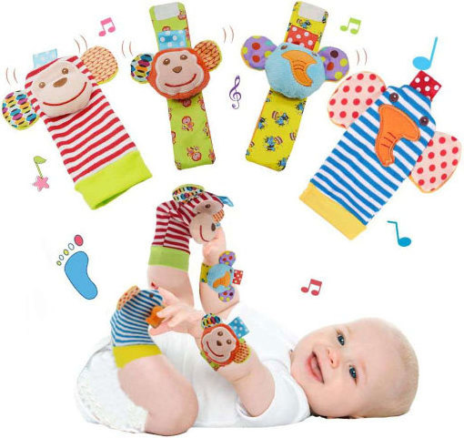 Infant Baby Kids Socks rattle toys Wrist Rattle and Foot Socks 0~24 Months products products