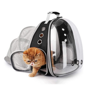 Wholesale travel hiking portable transparent space capsule dogs cat bag pet carrier backpack