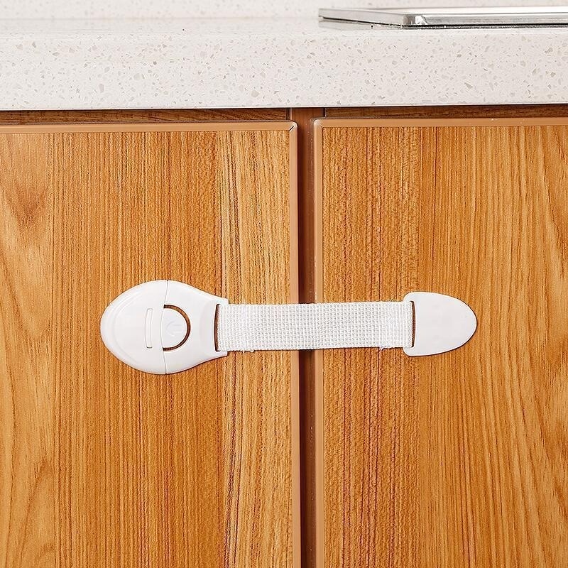 Multi-Use Adhesive Baby Proofing Child Safety Proof Door Strap Lock Baby Safety Locks for Cabinet