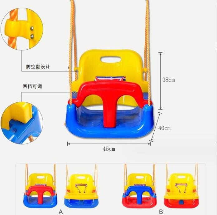 custom Adjustable High Quality Garden Safe Swing Chair Plastic Hanging Baby Toddler outdoor Swing