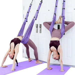 2024 Factory wholesale cheap Training Device Swing Hanging Hammock Adjustable Aerial Yoga Strap Yoga Aerial Hammock