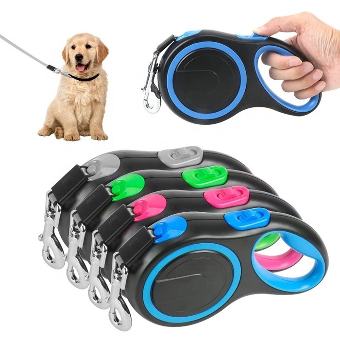 Custom Pet Care One-Handed One Button Quick Lock  Release Retractable Dog Leash Pet Walking Leash