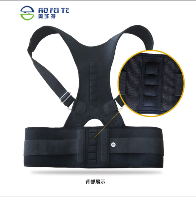 Neoprene Magnetic Posture Corrector Bad Back Support Lumbar Belt Shoulder Brace