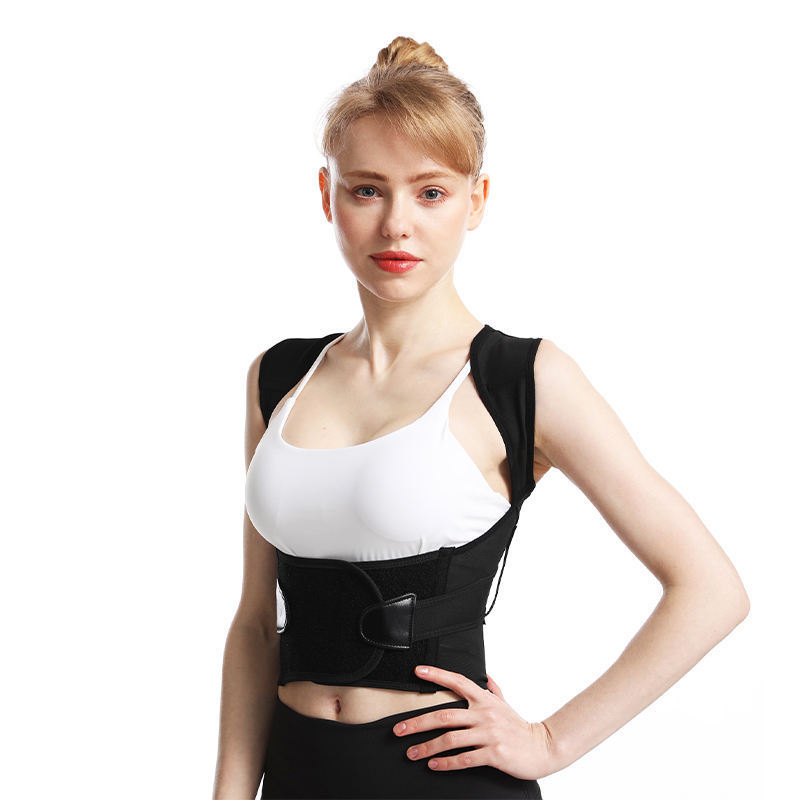 Adult Unisex Brace Support Belt Adjustable Shoulder Back Body Elastic Posture Corrector Full Back Brace