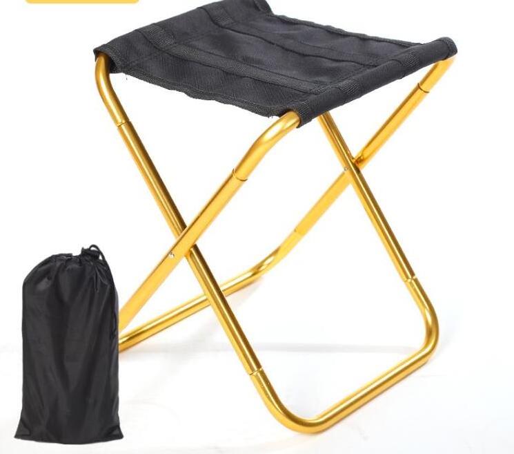 Aluminum Alloy Folding Chair for Outdoor Use Ultralight Mini Storage Fishing Chair Portable Picnic Stool Small Folding Chair