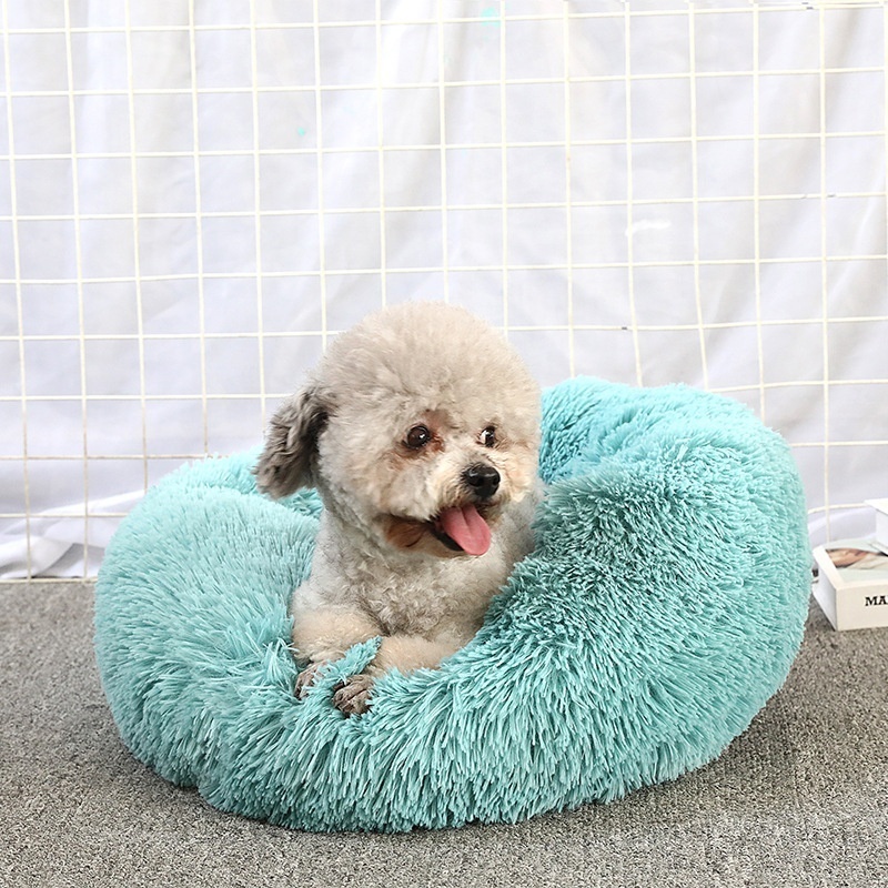 Washable Anti-Anxiety Self Warming Indoor Sleeping Calming Dog Bed Donut Cat Puppy Bed