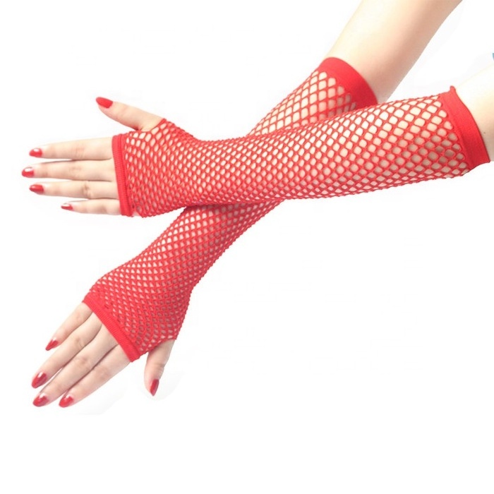 Sexy Women Girls Leg Arm Cuff Party Wear Fancy Dress Neon Fingerless Fishnet Gloves