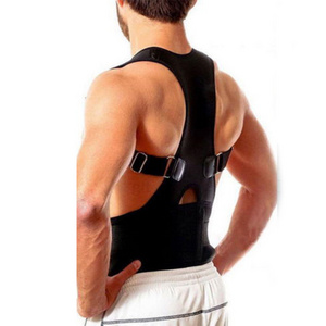 Neoprene Magnetic Posture Corrector Bad Back Support Lumbar Belt Shoulder Brace