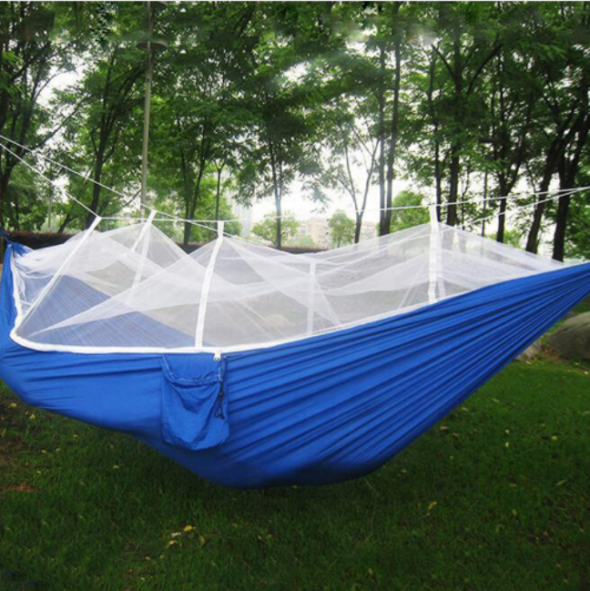 Durable convenient travel beach yard outdoor parachute fabric hammock