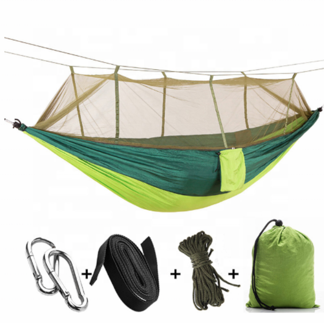 Durable convenient travel beach yard outdoor parachute fabric hammock