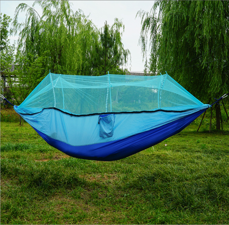 Durable convenient travel beach yard outdoor parachute fabric hammock