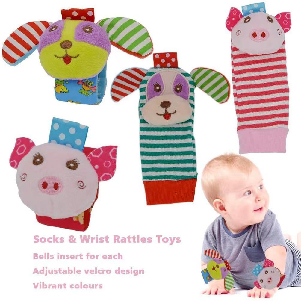 Infant Baby Kids Socks rattle toys Wrist Rattle and Foot Socks 0~24 Months products products