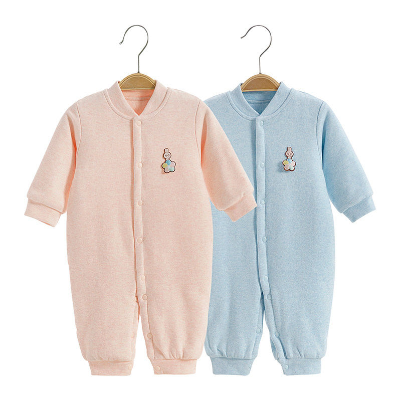 long sleeves 100% organic cotton knitted bamboo boys girls clothes newborn baby jumpsuit rompers