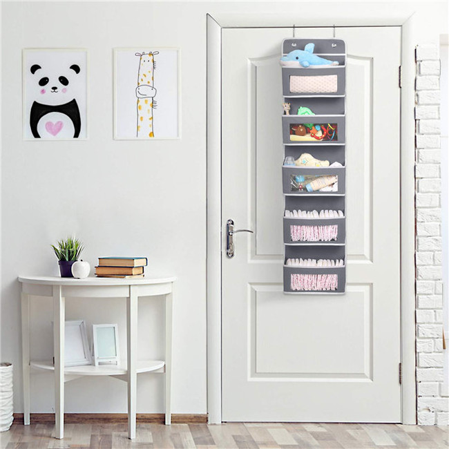 Factory wholesale non-woven fabric Door Hanging Organizer over the door storage organizer