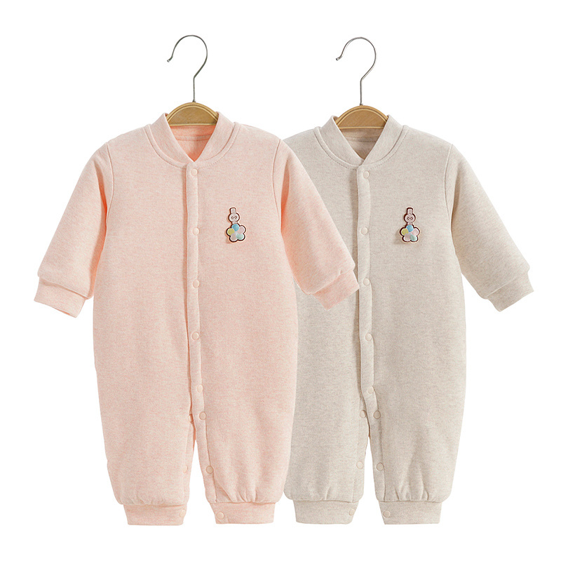 long sleeves 100% organic cotton knitted bamboo boys girls clothes newborn baby jumpsuit rompers