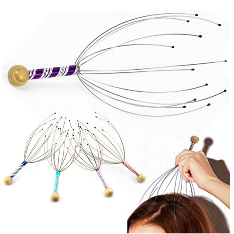 Wholesale Stress Relief Head Body Relaxing Stainless Steel Scalp Octopus Head Massage Massager