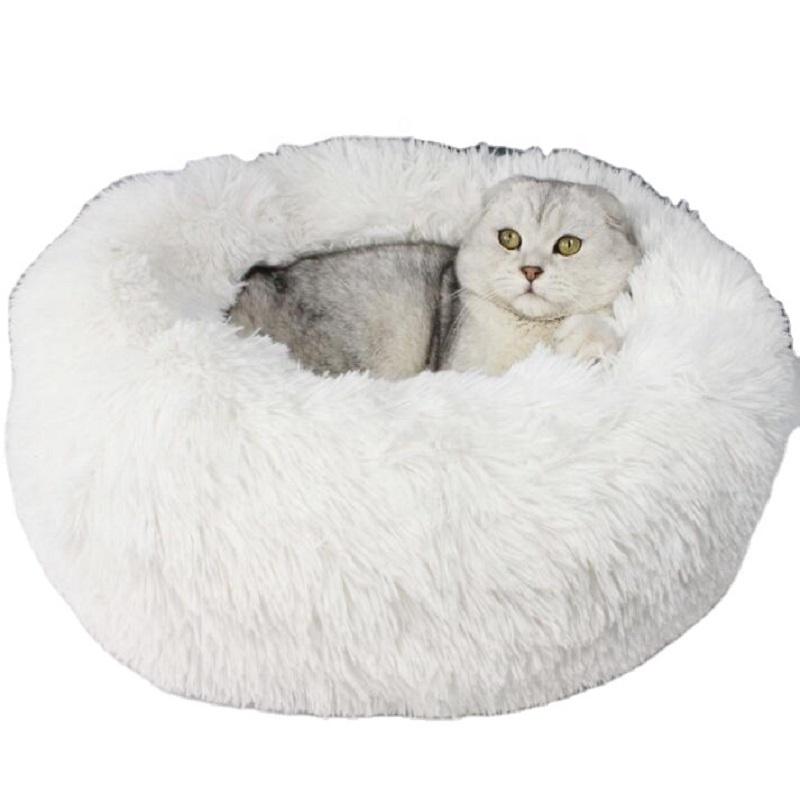 Washable Anti-Anxiety Self Warming Indoor Sleeping Calming Dog Bed Donut Cat Puppy Bed