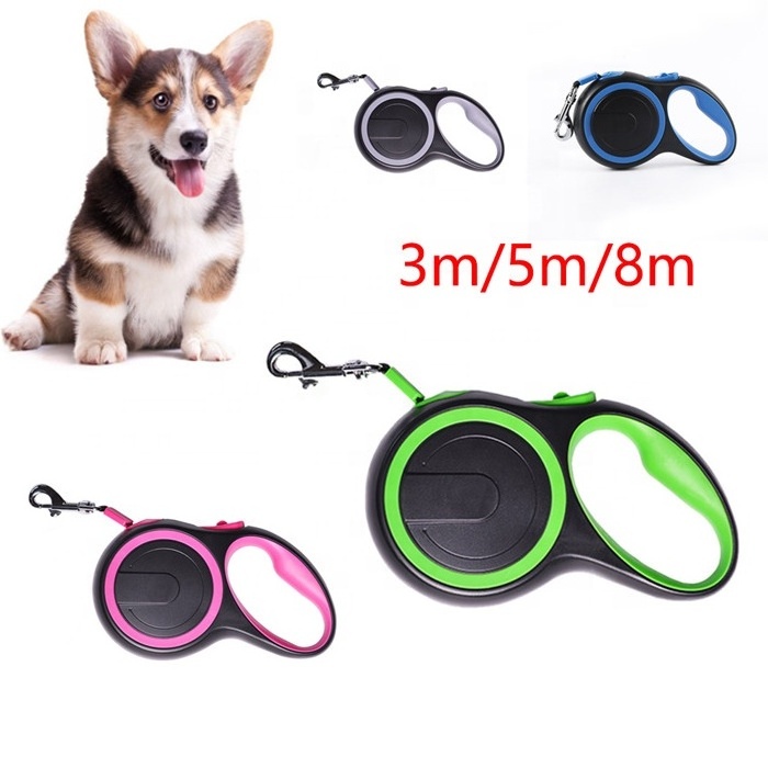 Custom Pet Care One-Handed One Button Quick Lock  Release Retractable Dog Leash Pet Walking Leash