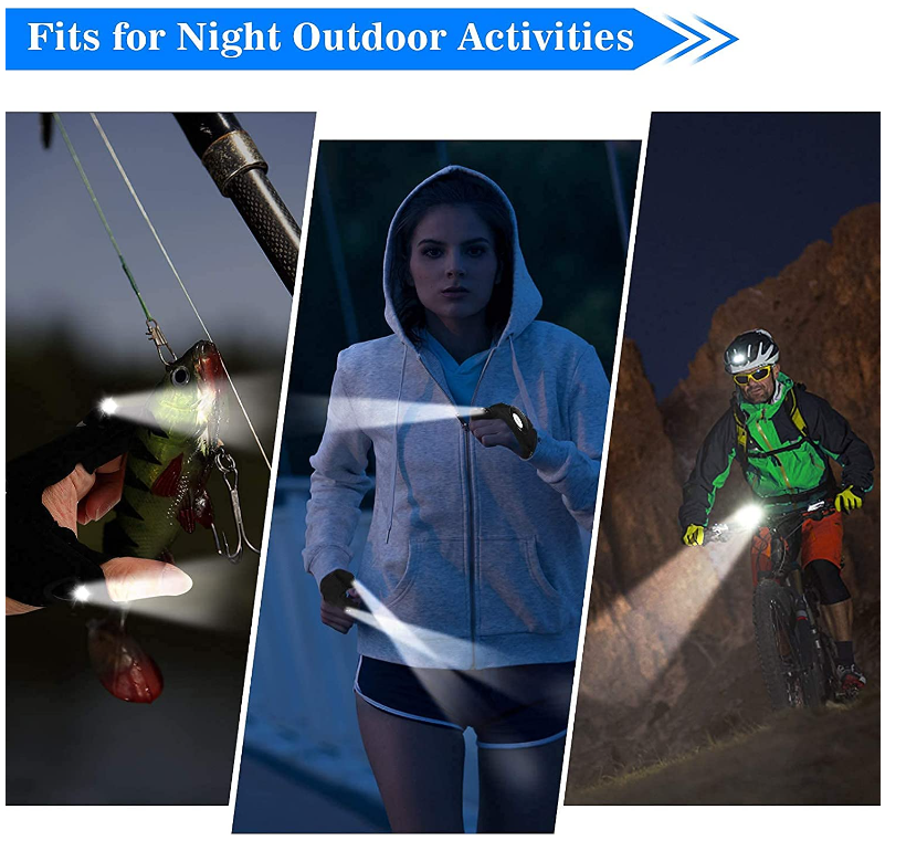 Christmas Birthday Gifts Unique Tool Camping Accessories Fishing Gifts for Men  LED Flashlight Gloves