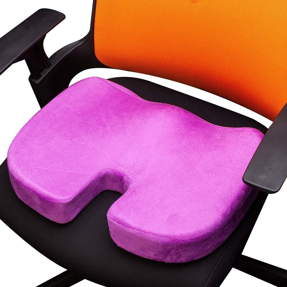 High Quality Qrthopedic Removeable Car Office Chair Memory Foam Seat Cushion pad