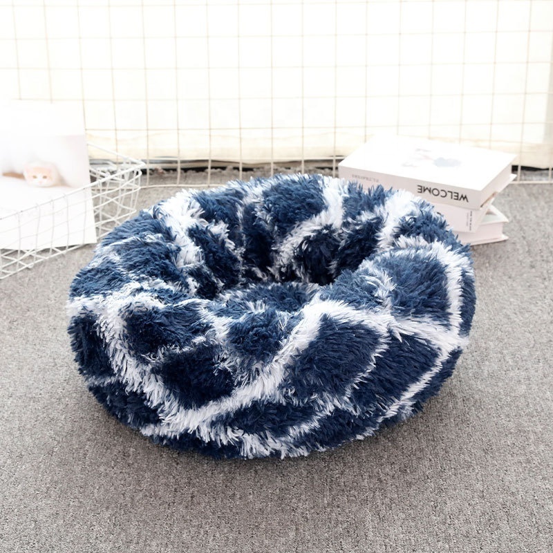 Washable Anti-Anxiety Self Warming Indoor Sleeping Calming Dog Bed Donut Cat Puppy Bed