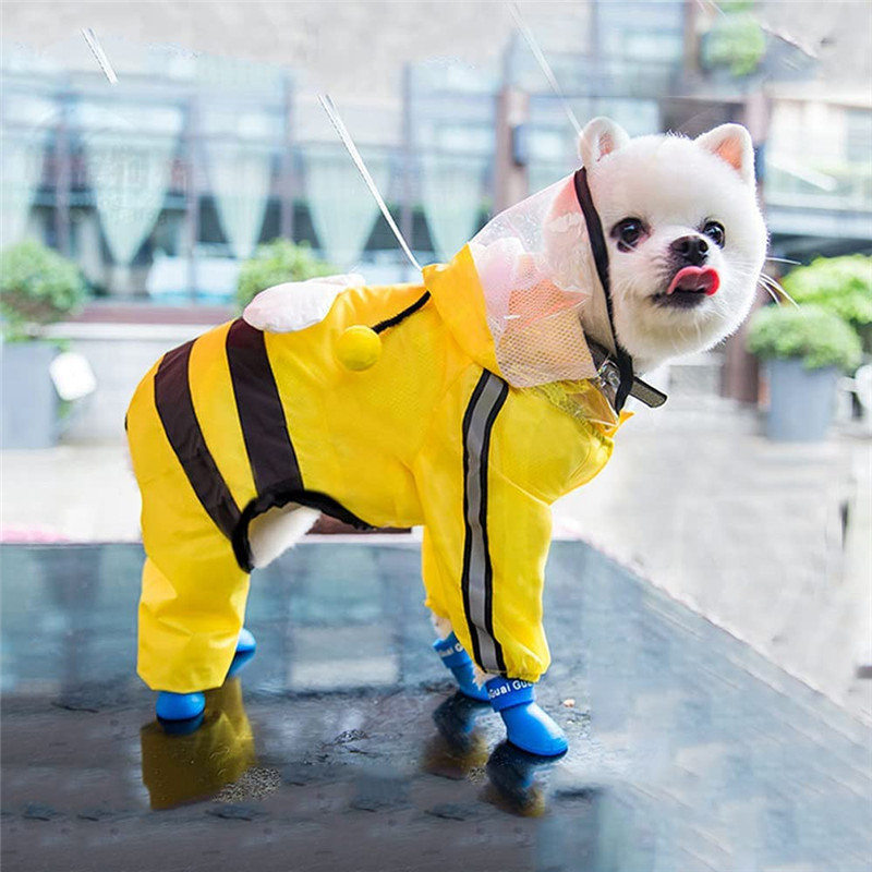 Promotional Pet Raining Multicolor Waterproof Rain Hoodie Puppies Jumpsuit Large Dog Raincoat