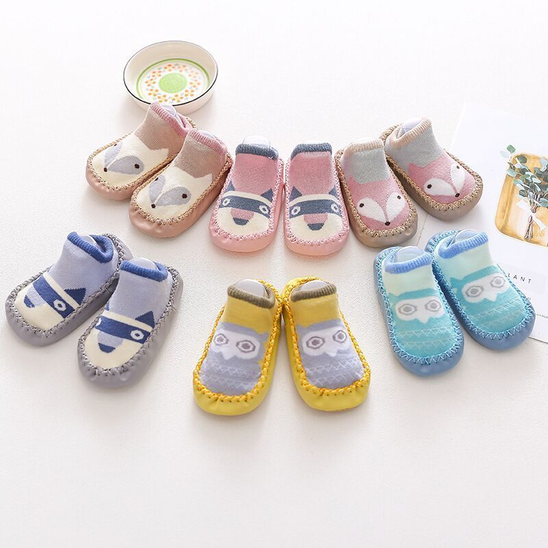 MAX Bulk wholesale cheap cute animal kids rubber sole shoe socks FOR KIDS BABY SOCKS SMILE KNITTED