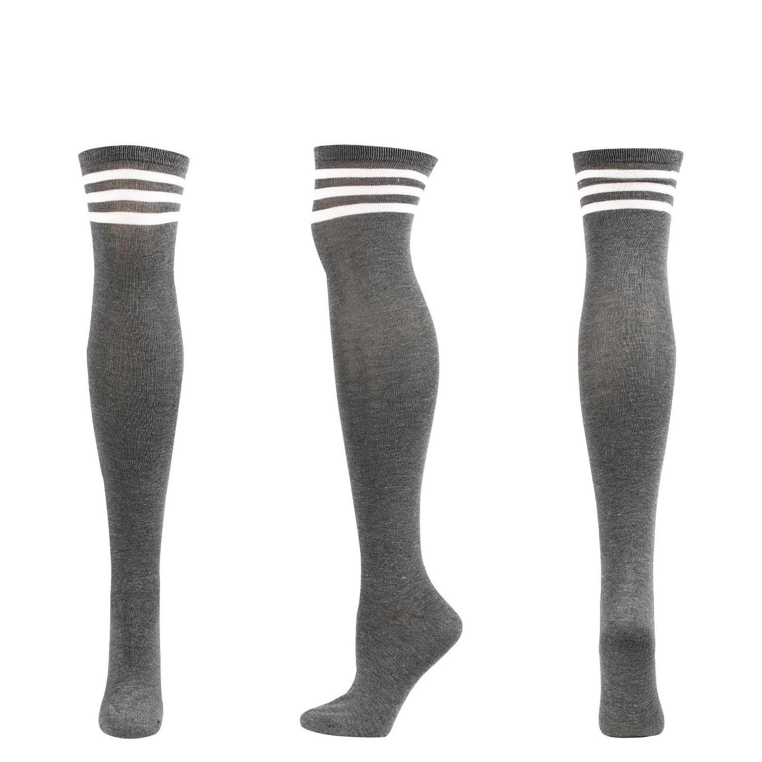 Casual Tube Socks Cotton Knee High Socks Solid All Season Gift Knit Women Knee Long Leg Warmer Stocking