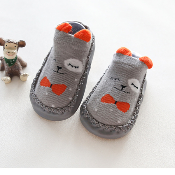 MAX Bulk wholesale cheap cute animal kids rubber sole shoe socks FOR KIDS BABY SOCKS SMILE KNITTED