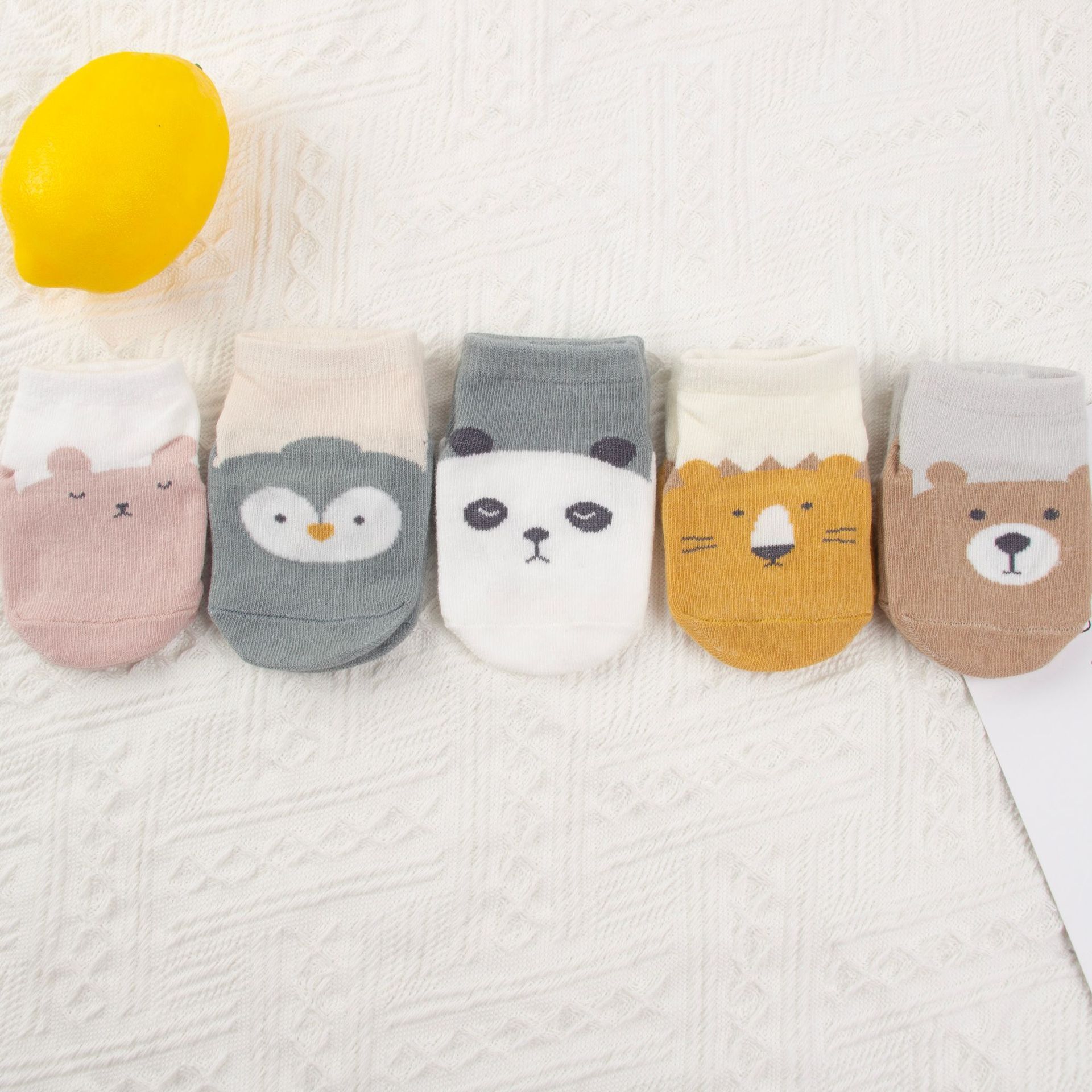 Custom Cotton Cute Animal Toddler Baby Kid Socks With Rubber Soles Anti Slip Grip Baby Socks