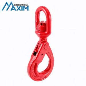 Grade 80 Forged Alloy Steel Lifting Safety Hook Swivel Self-Locking Hook