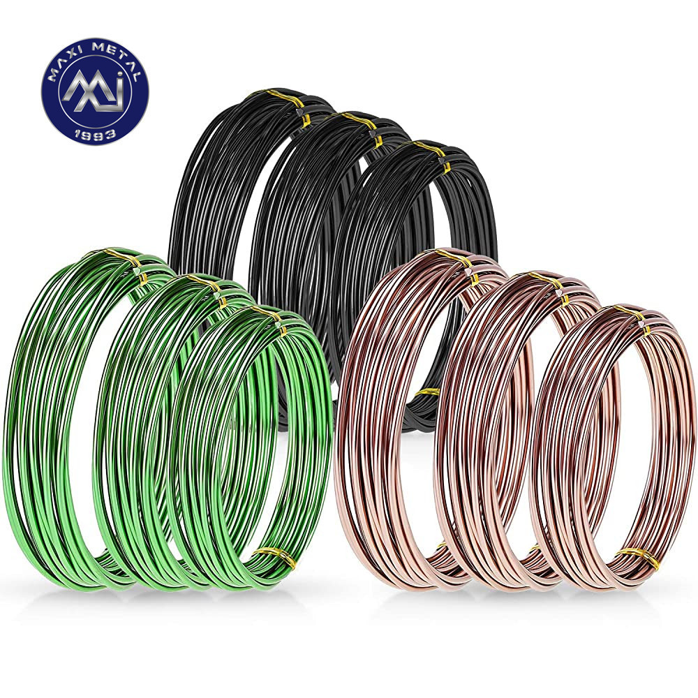 Factory 0.8mm-5.0mm anodized bonsai aluminum training wire for support garden plant wire